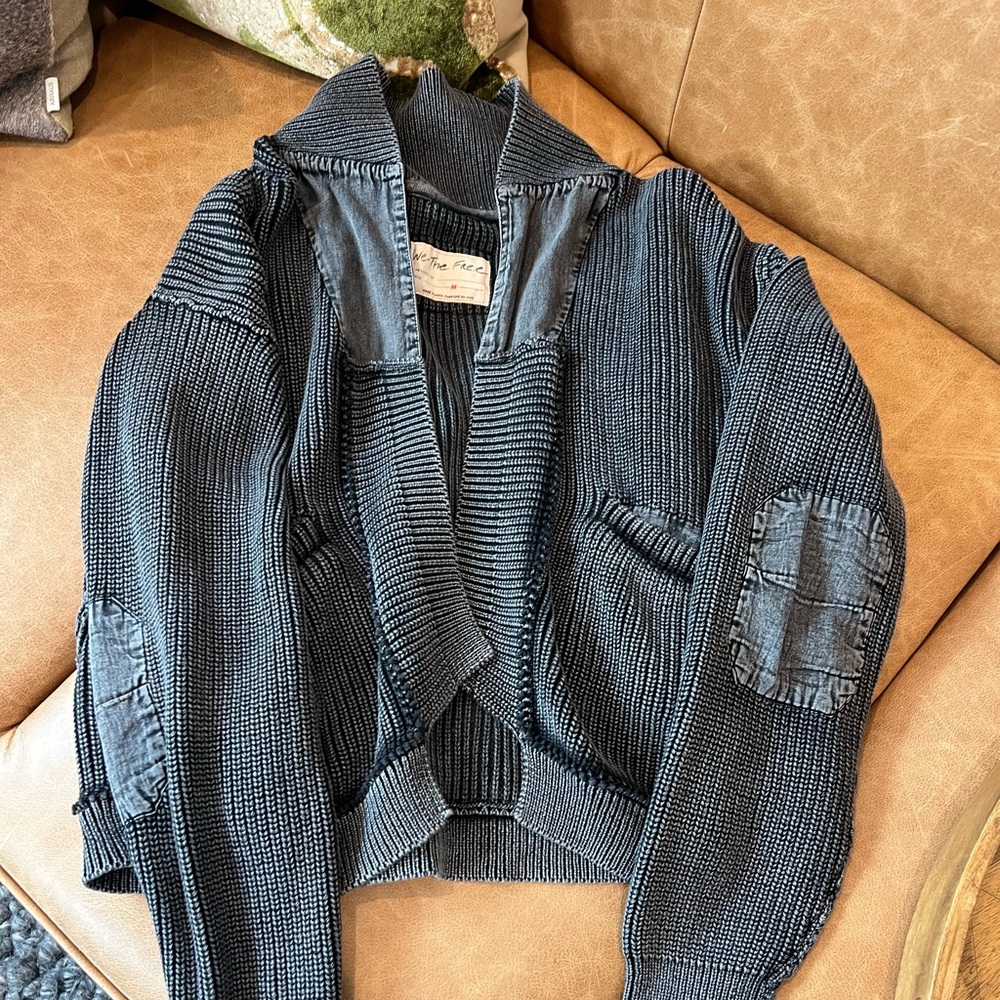 We The Free Charcoal / Black Women's Cardigan - M